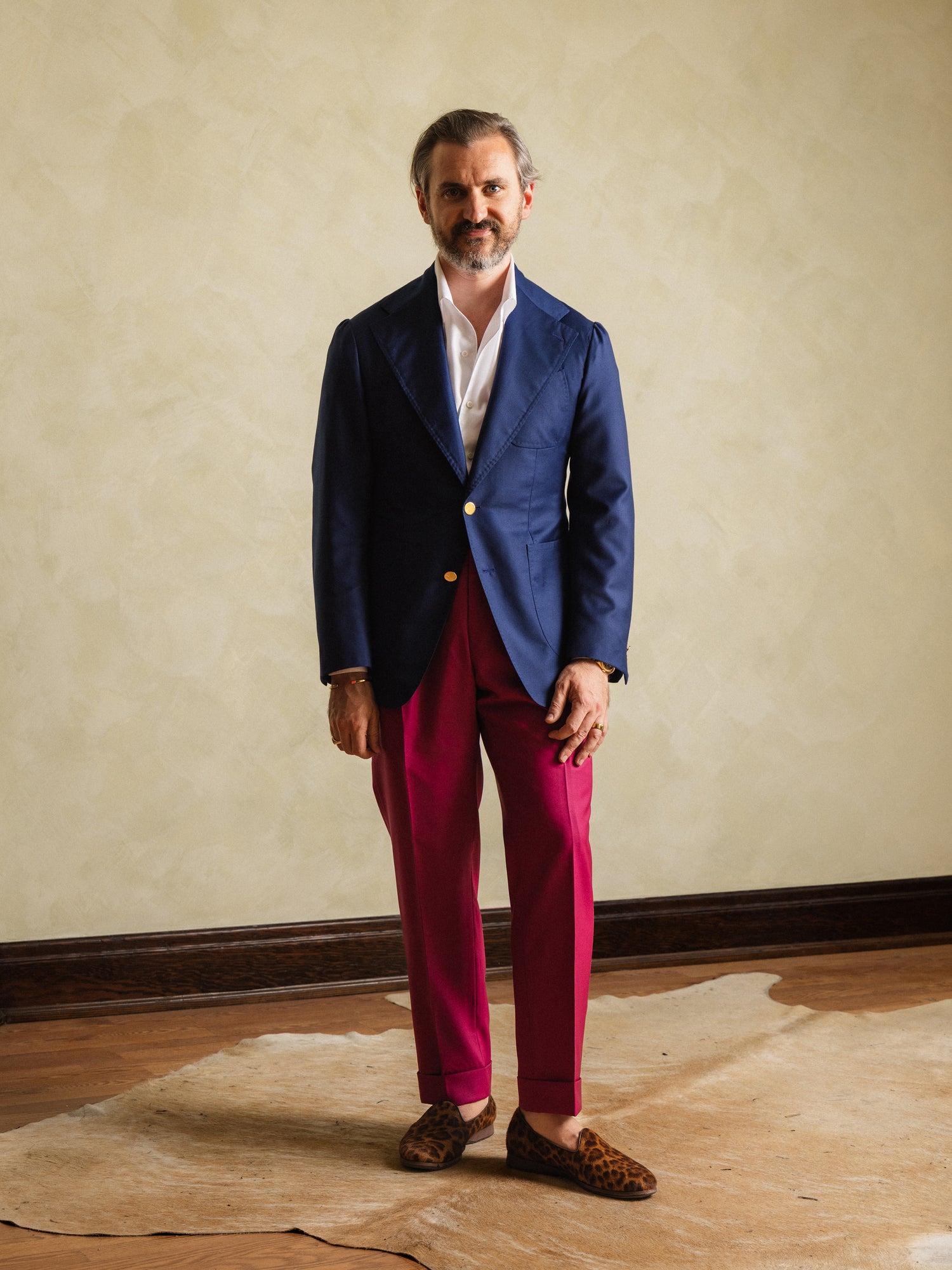 Tailors’ Keep Navy Blazer with Gold Buttons and Patch Pockets