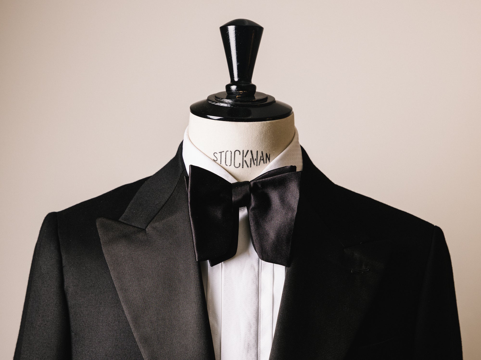 Richie - Black Silk Satin Bow Tie