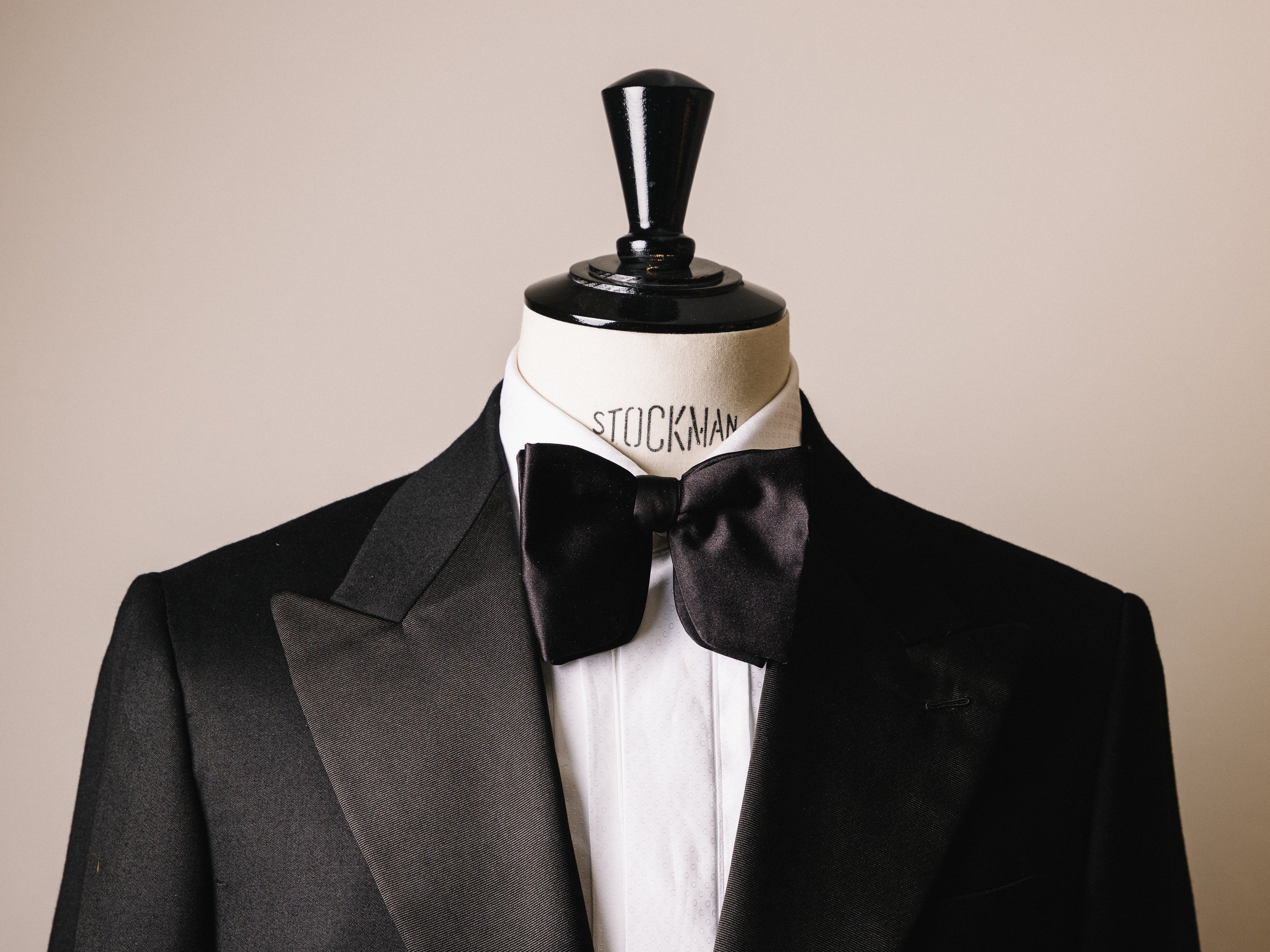 Brandon - Black Silk Satin Bow Tie