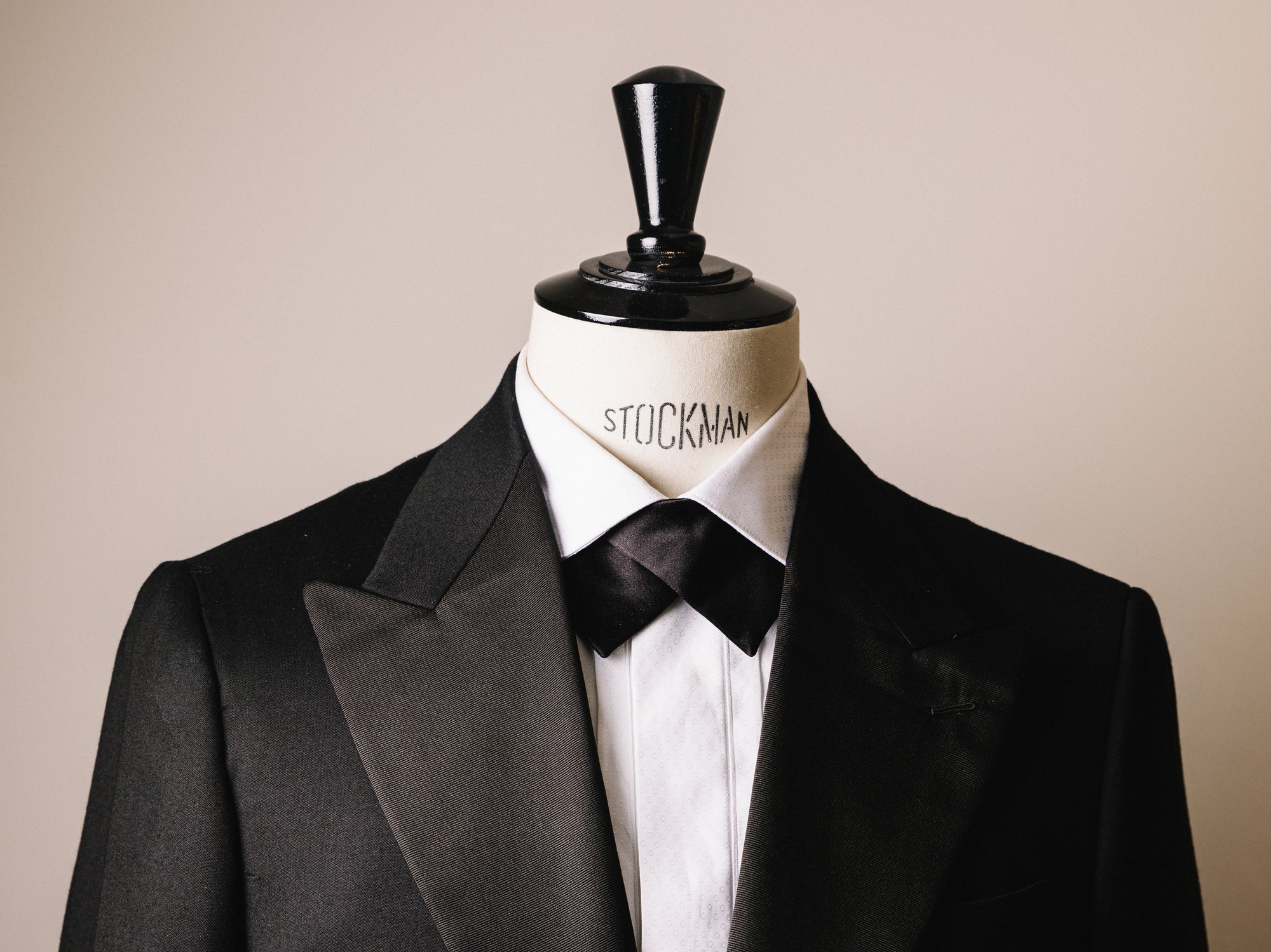 Continental - Black Silk Satin Bow Tie