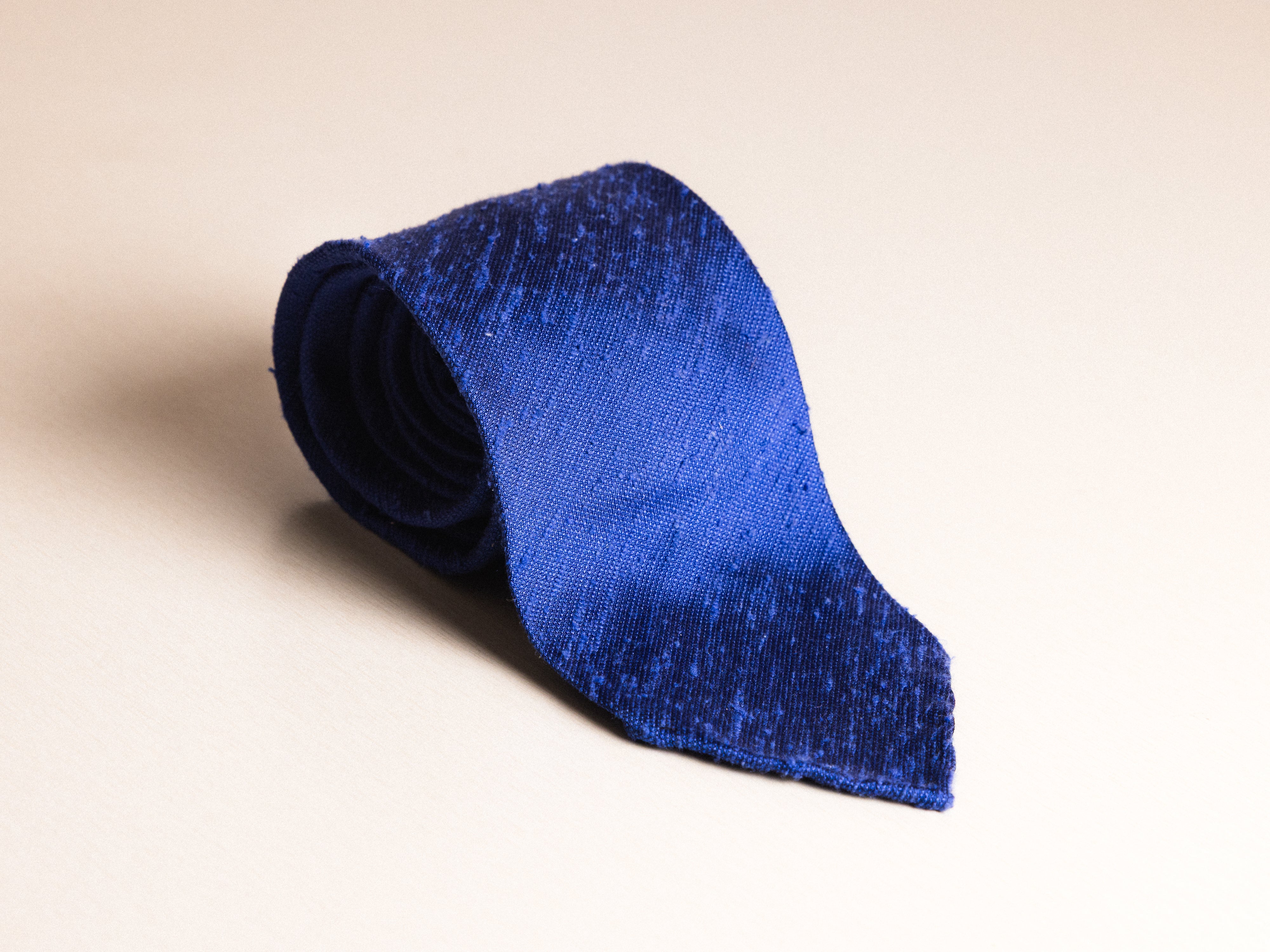 Royal Blue Shantung Silk Tie
