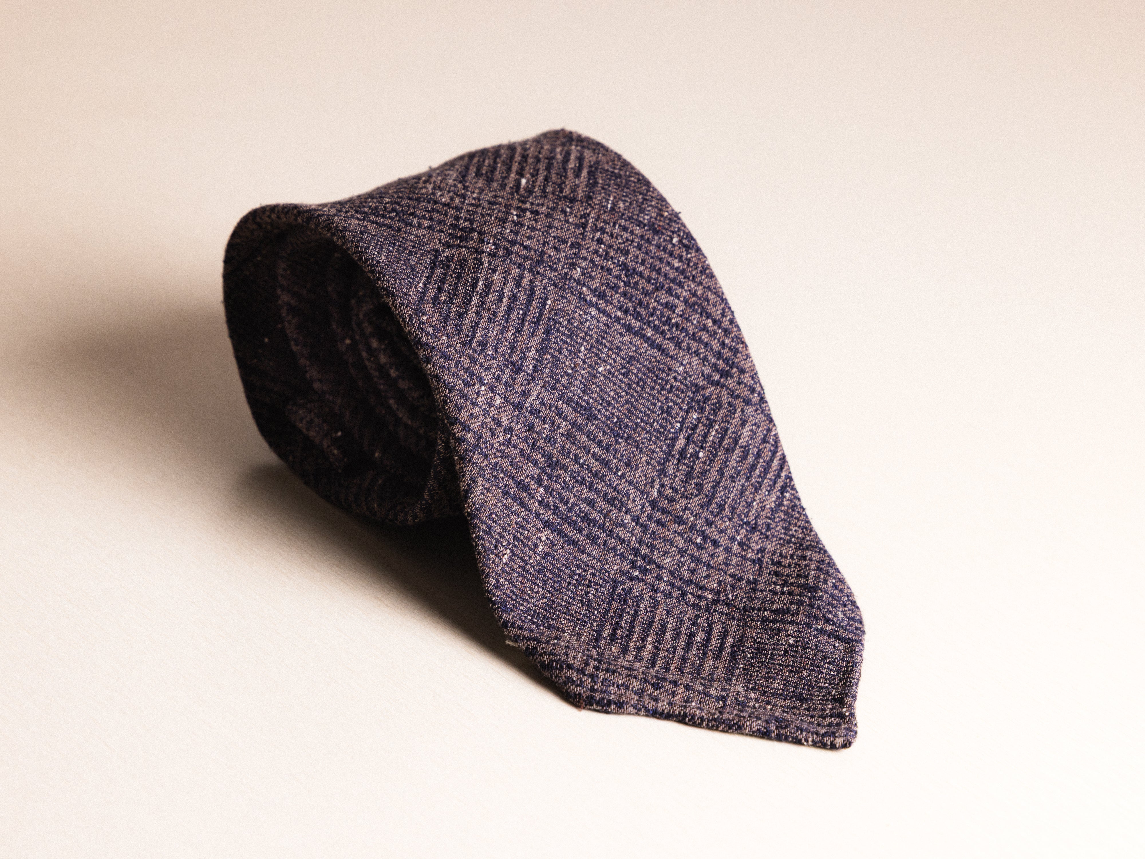 Brown Glen Plaid Silk Tie