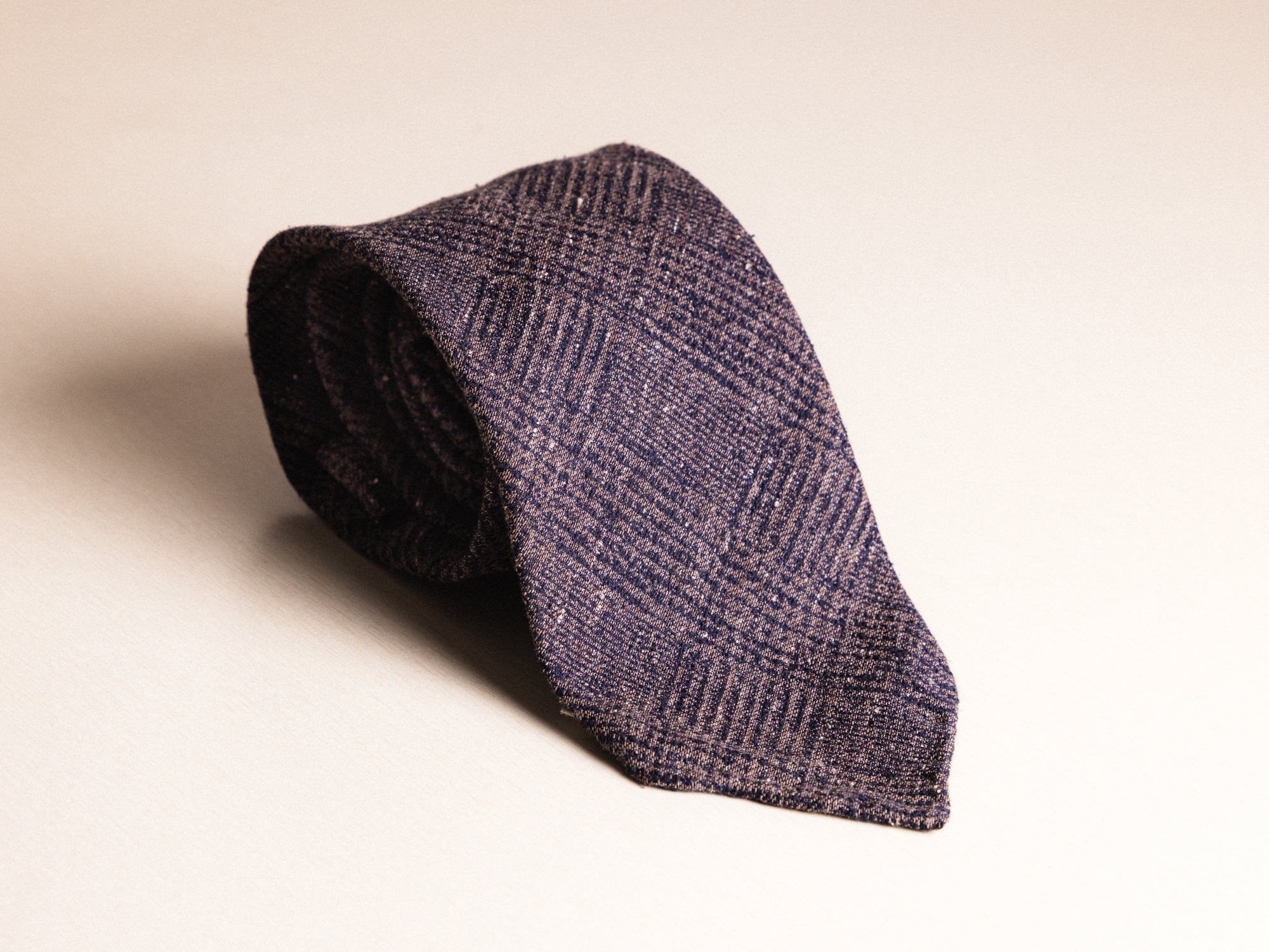 Brown Glen Plaid Silk Tie