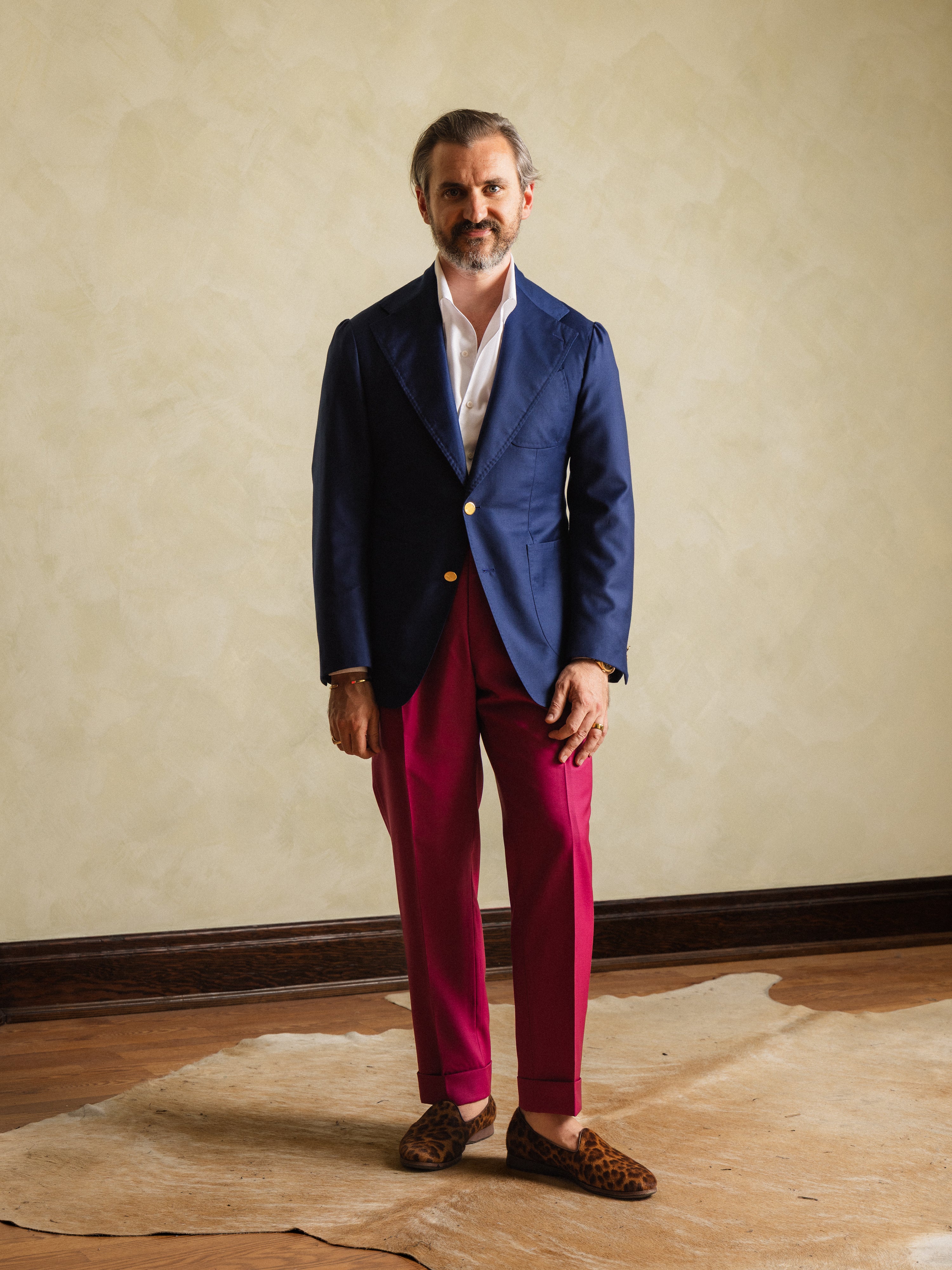 Tailors’ Keep Navy Blazer with Gold Buttons and Patch Pockets