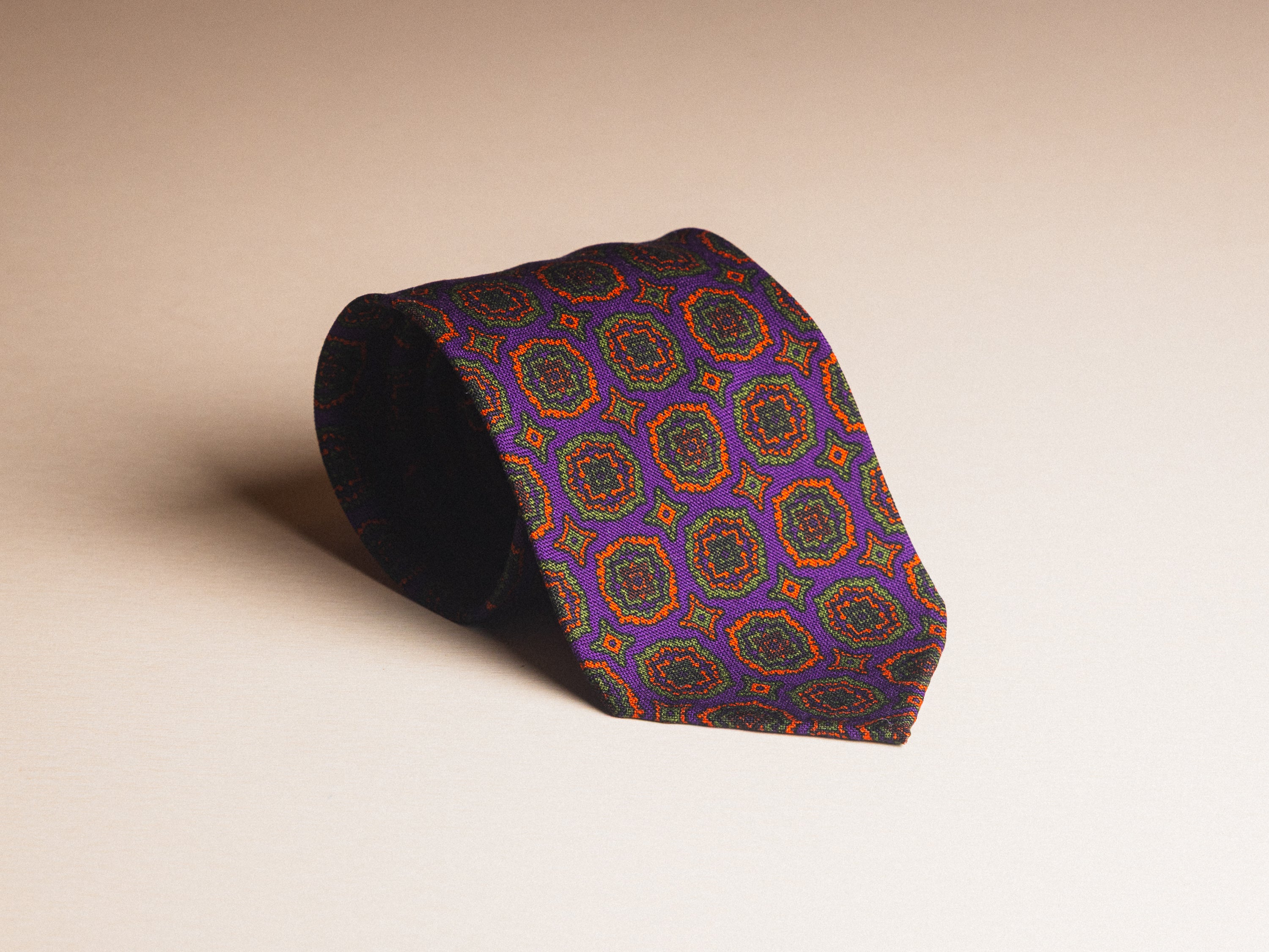 Royal Purple Medallion Silk Tie