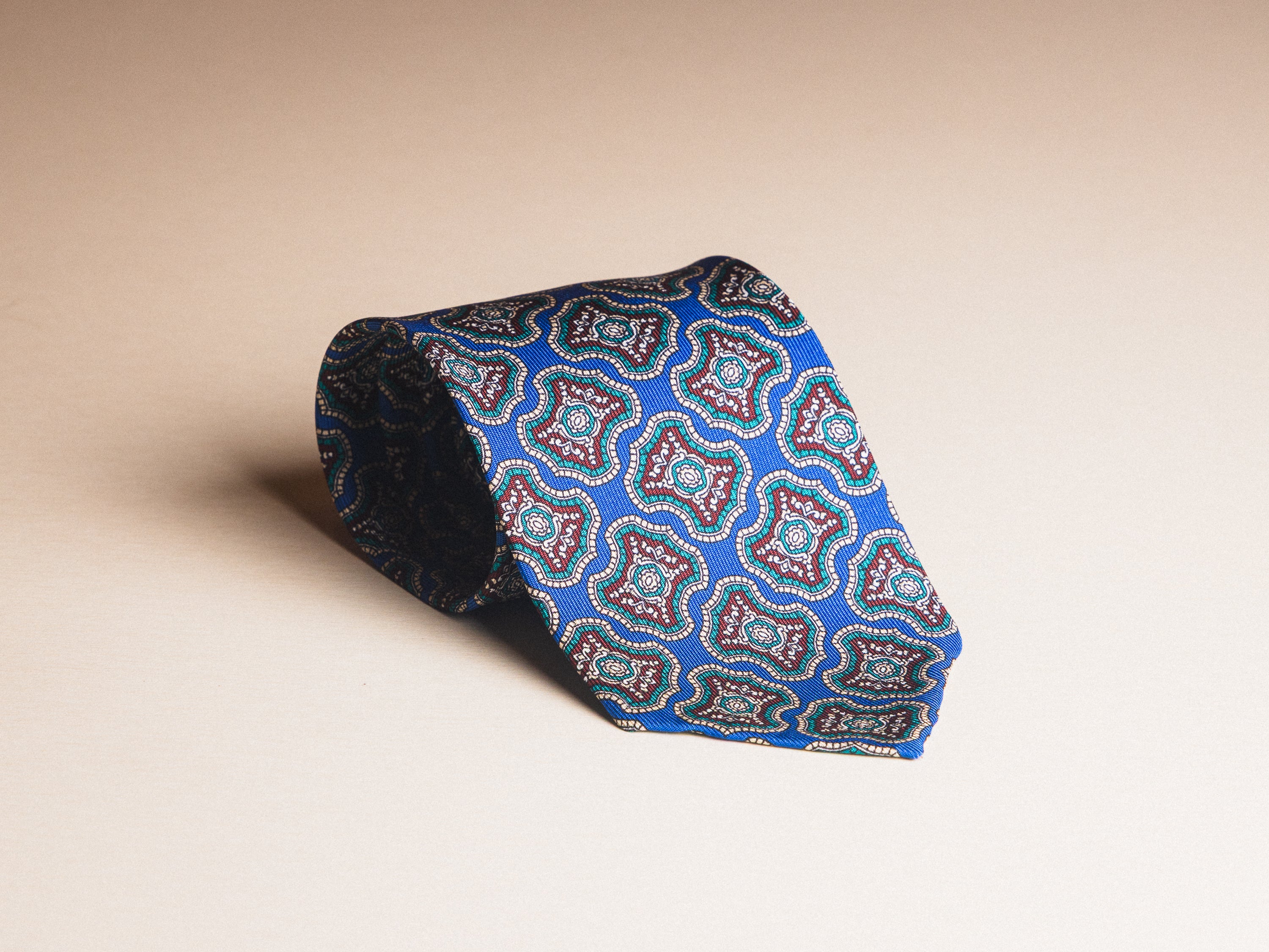 Blue Jewel Madder Silk Tie