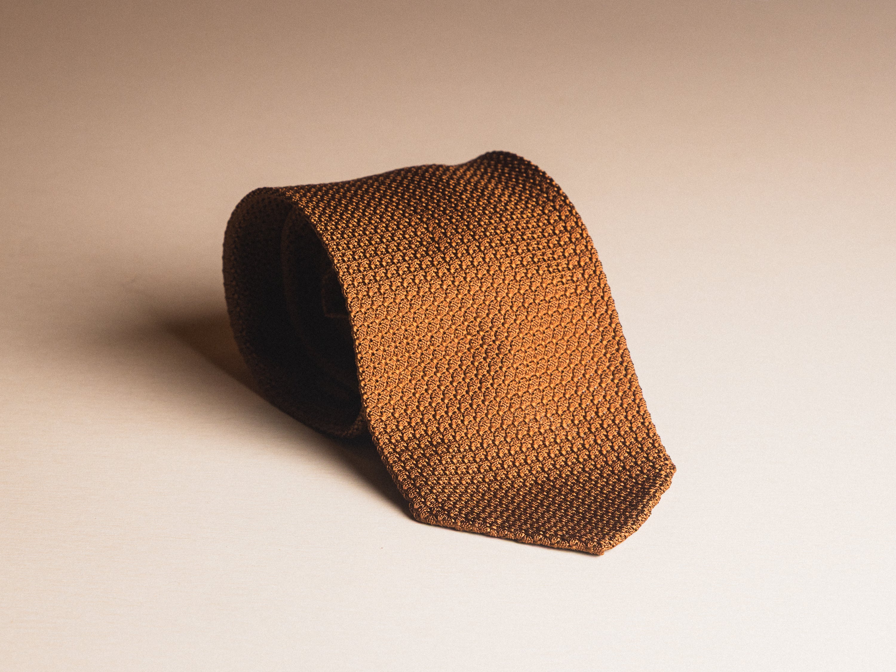 Camel Grenadine Silk Tie