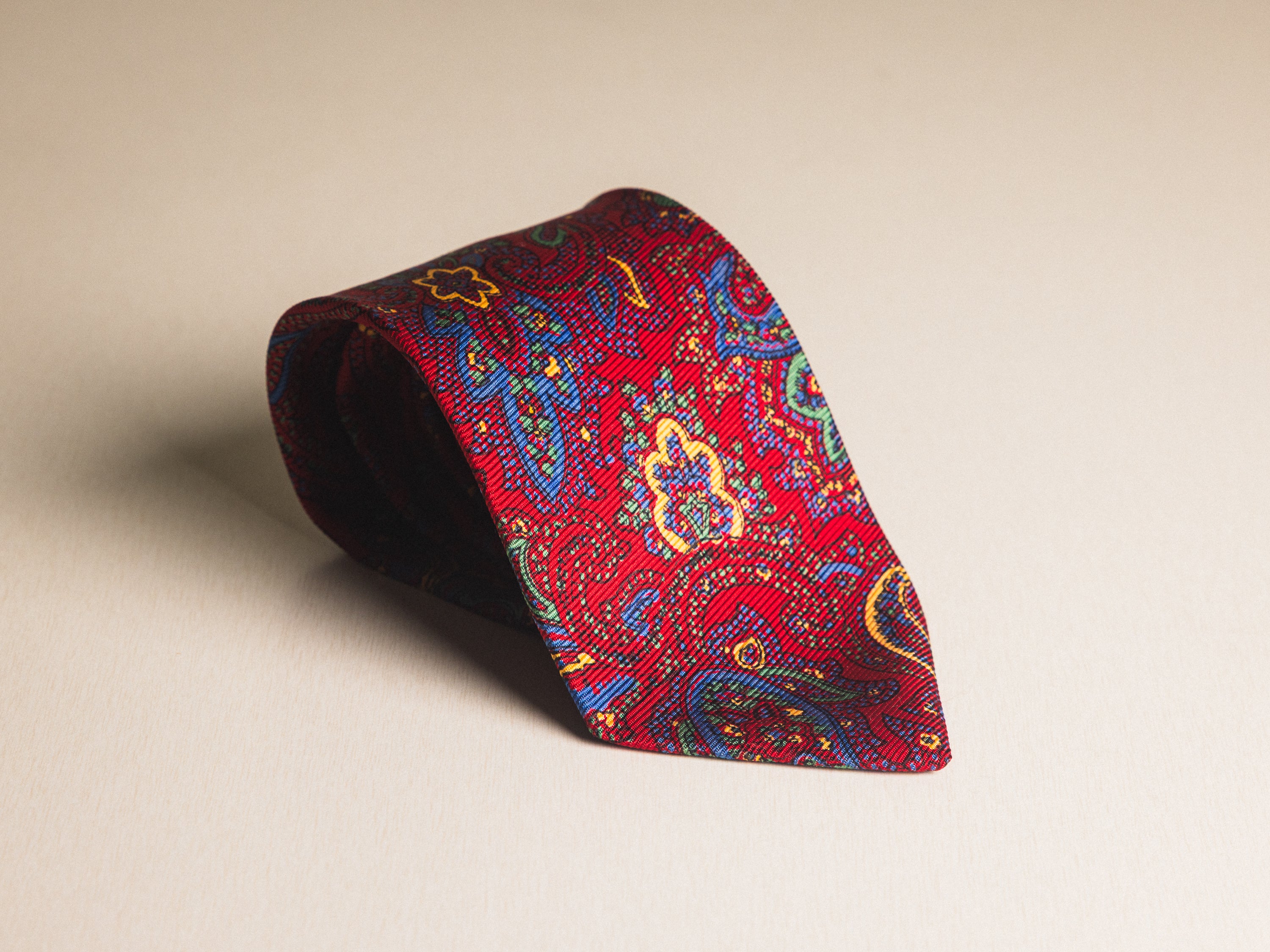 Ralph Lauren Red with Red and Blue Paisley Tie