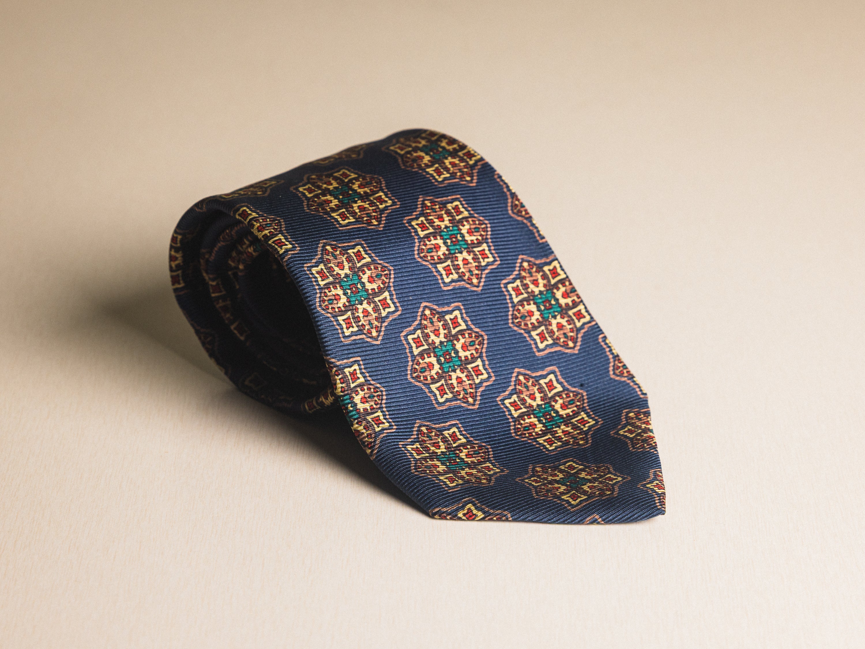 Ralph Lauren Blue with Jewel Medallion Tie