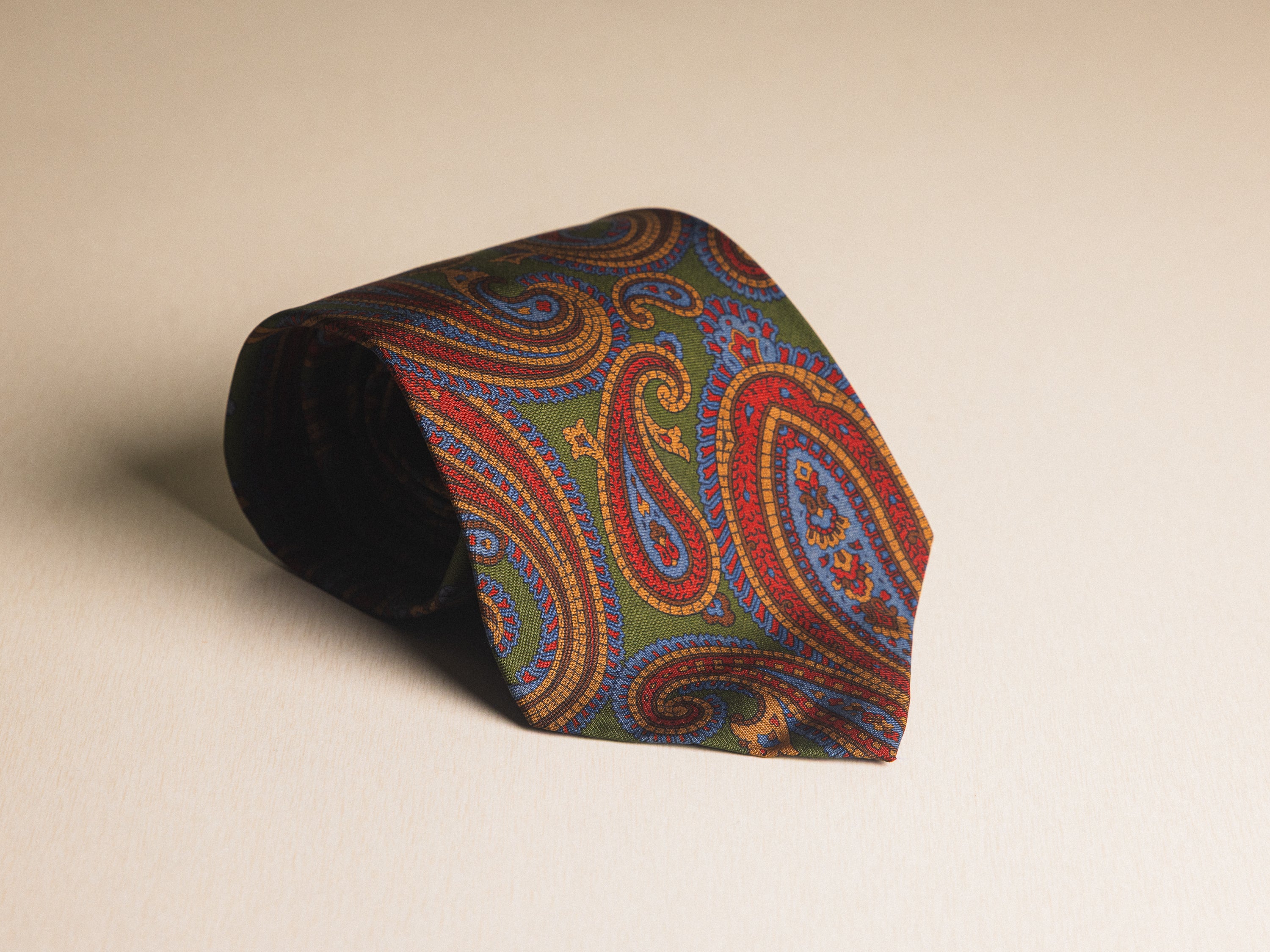 Ralph Lauren Olive with Red Paisley Tie