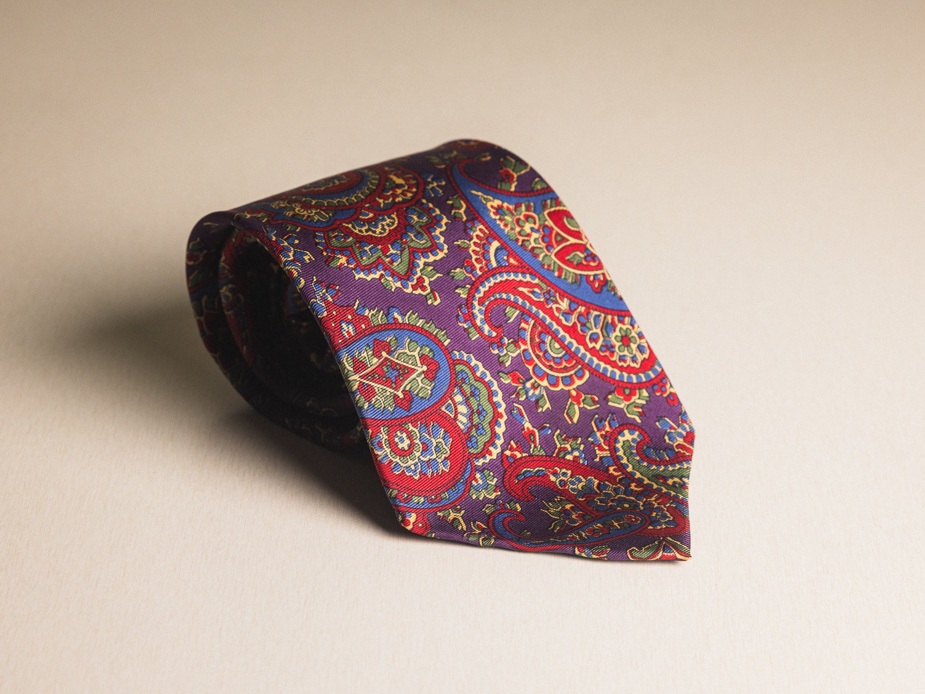 Ralph Lauren Purple with Red and Blue Paisley Tie
