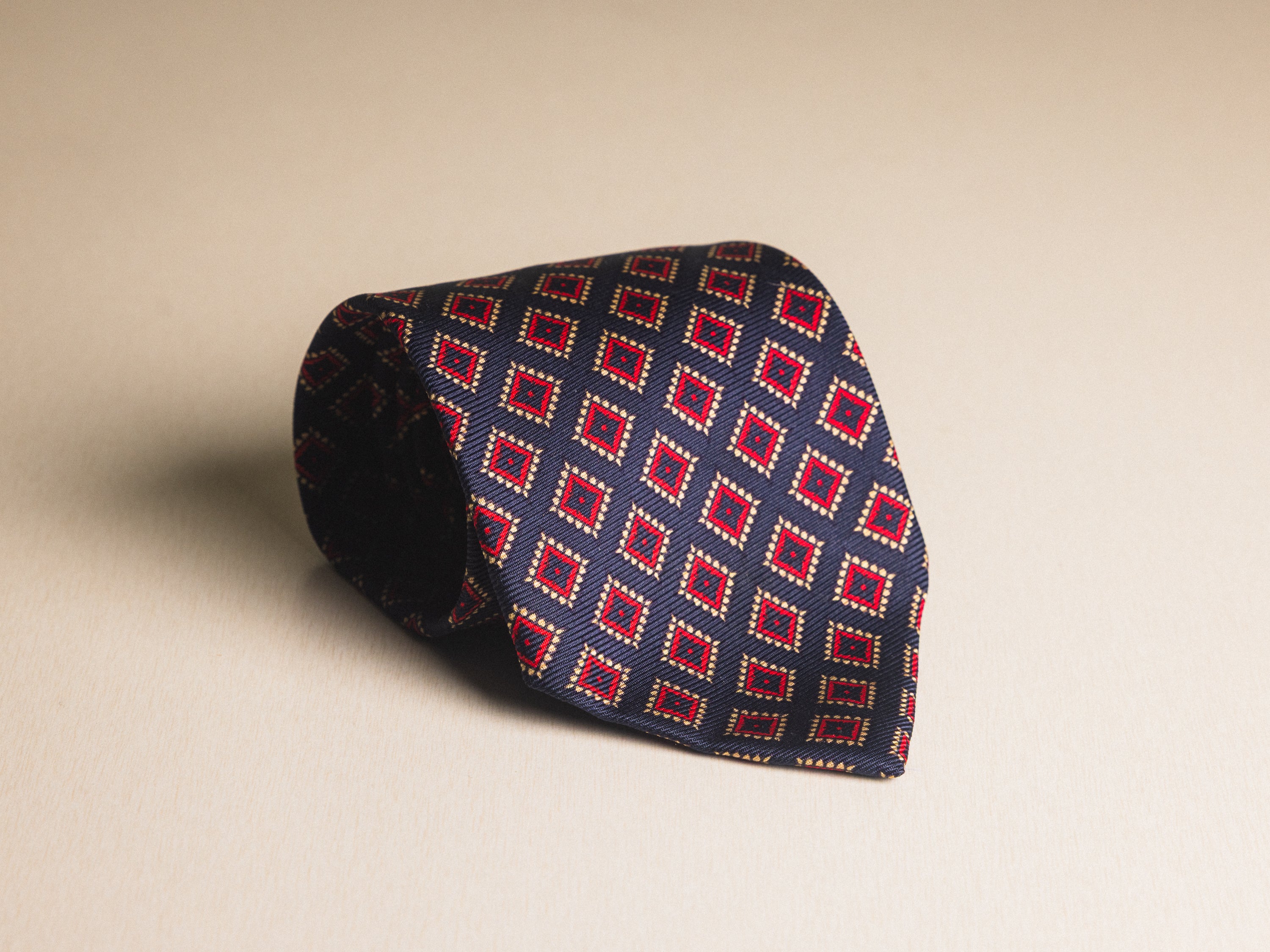 Ralph Lauren Navy with Red Diamond Tie