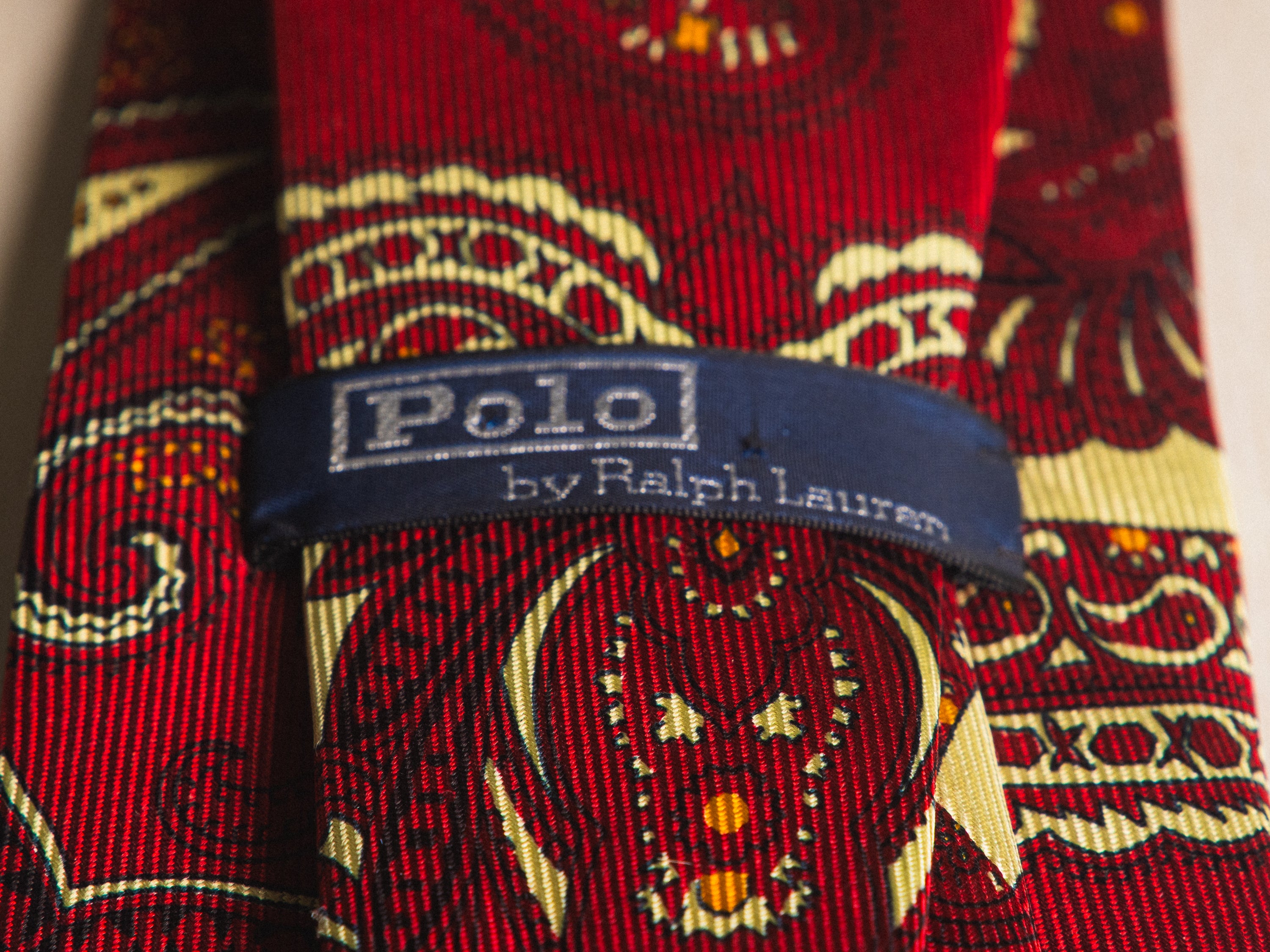 Ralph Lauren Red and Cream Paisley Tie