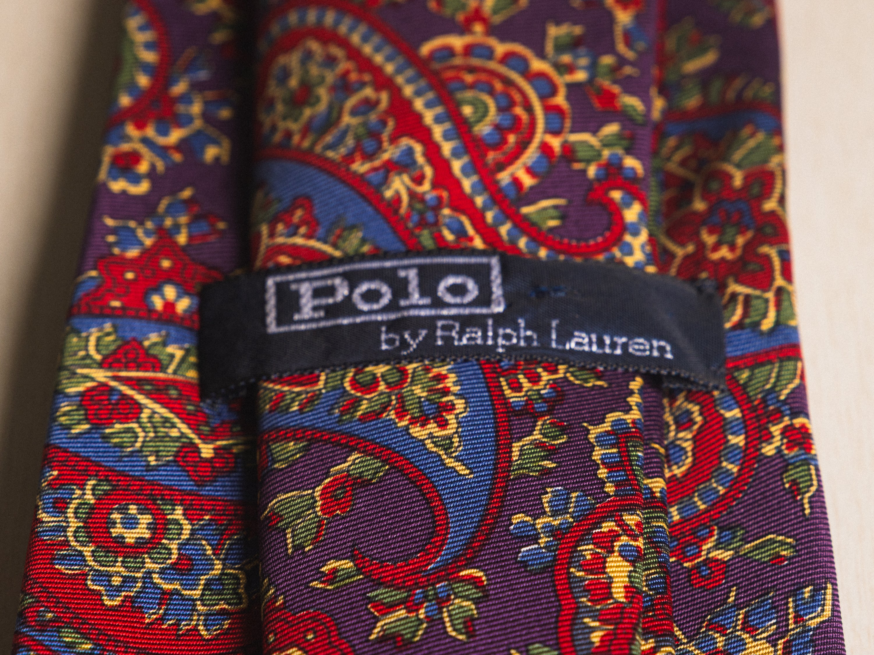 Ralph Lauren Purple with Red and Blue Paisley Tie