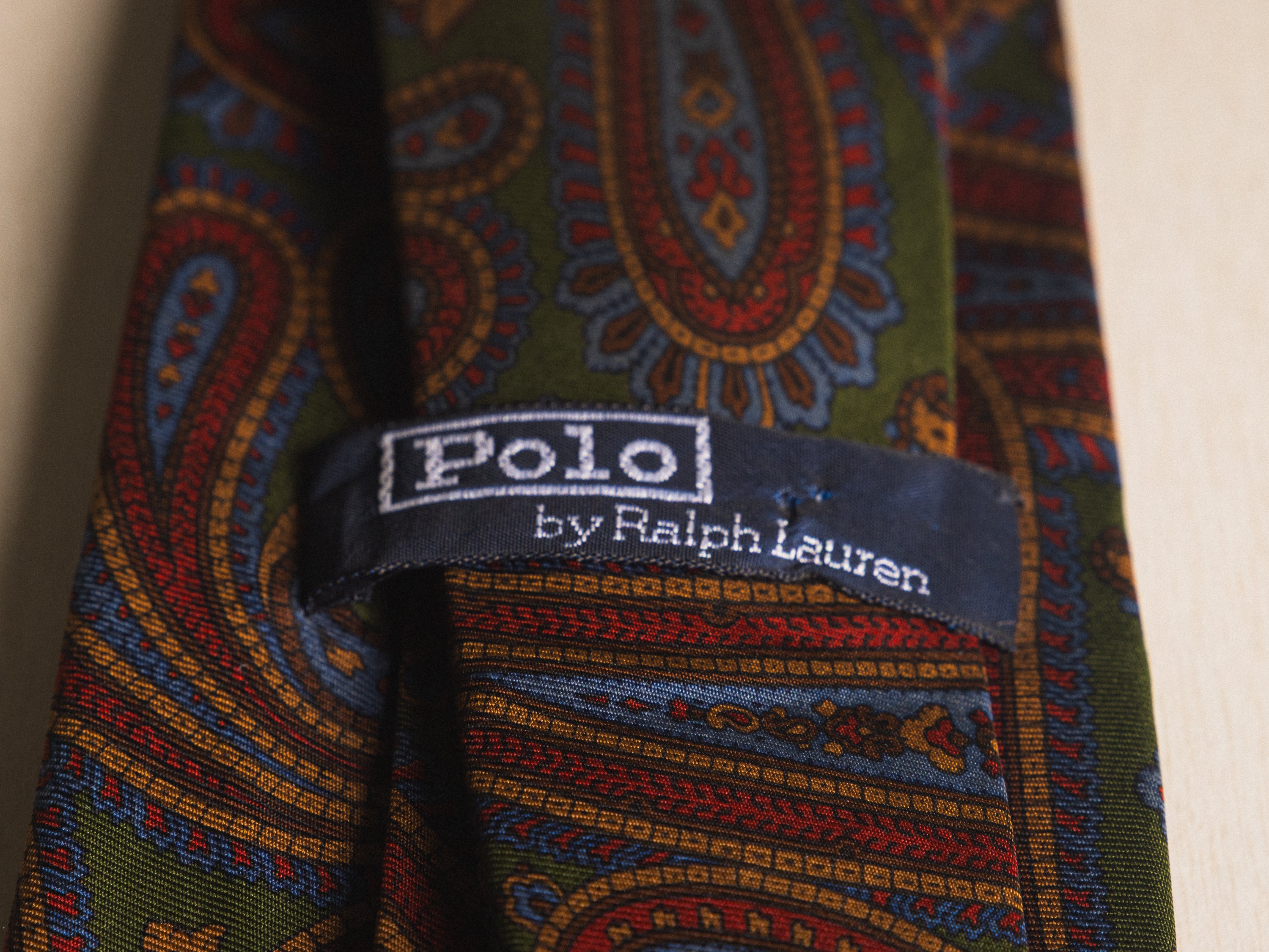 Ralph Lauren Olive with Red Paisley Tie