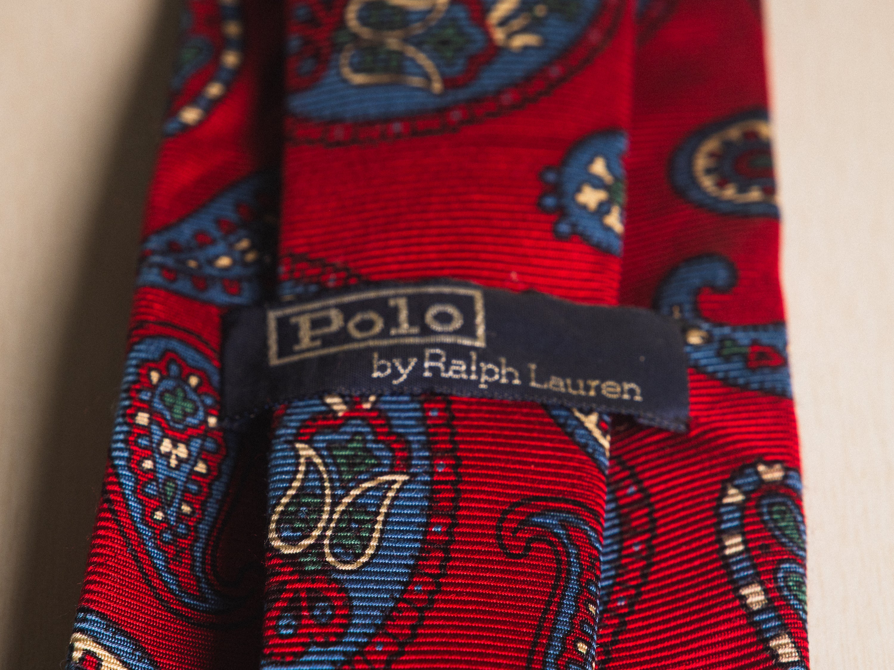 Ralph Lauren Red with Blue Paisley Tie