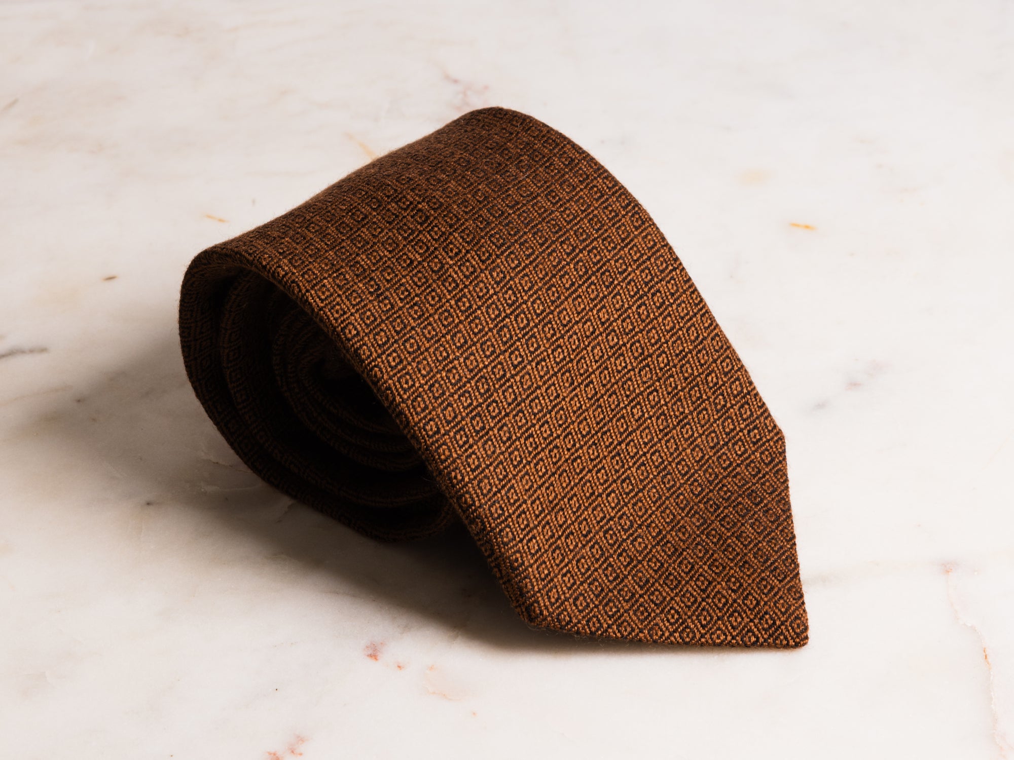 Espresso Diamond Weave Tie