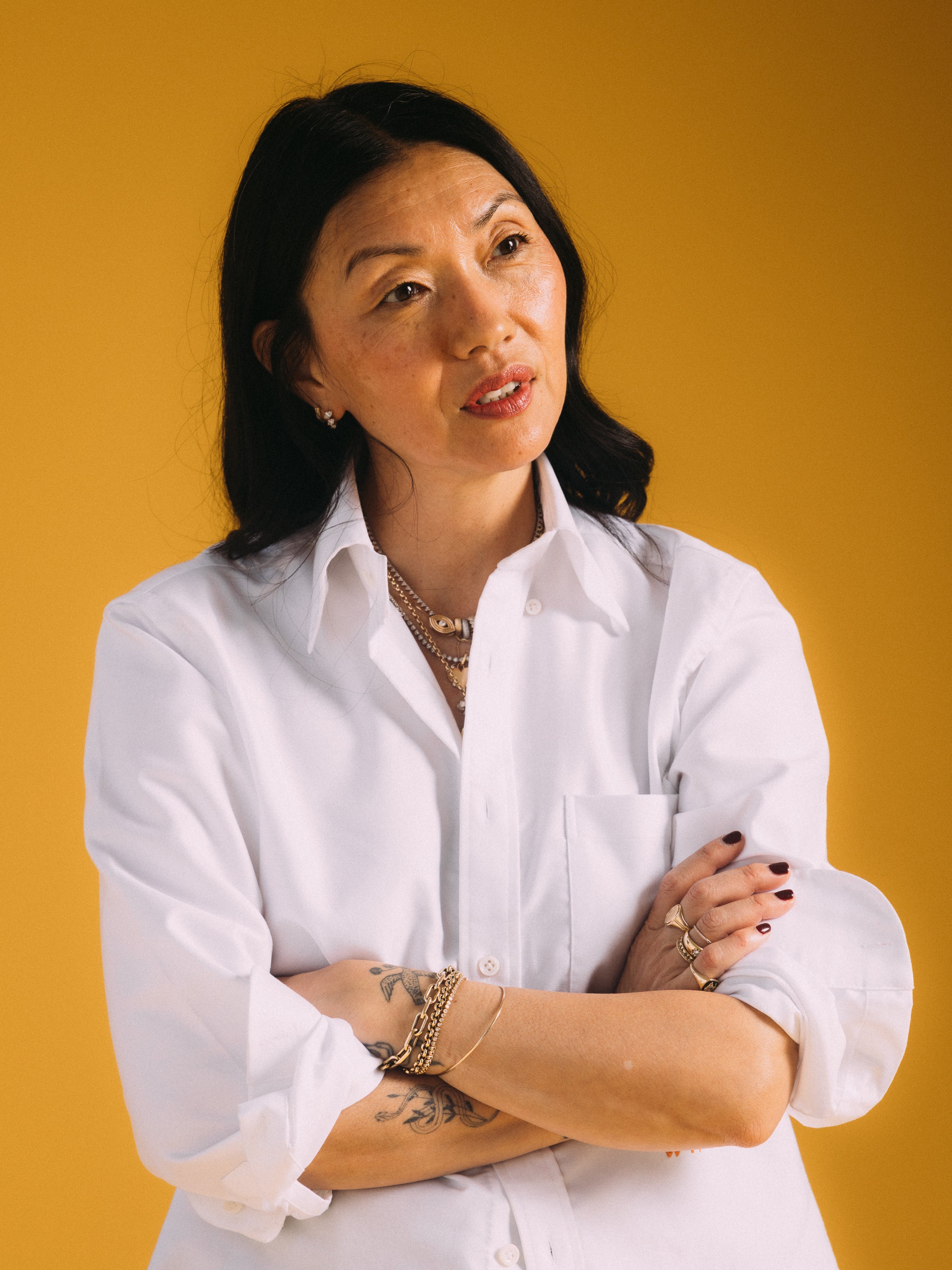 "The Meredith" Oversized White Oxford Button Down Shirt