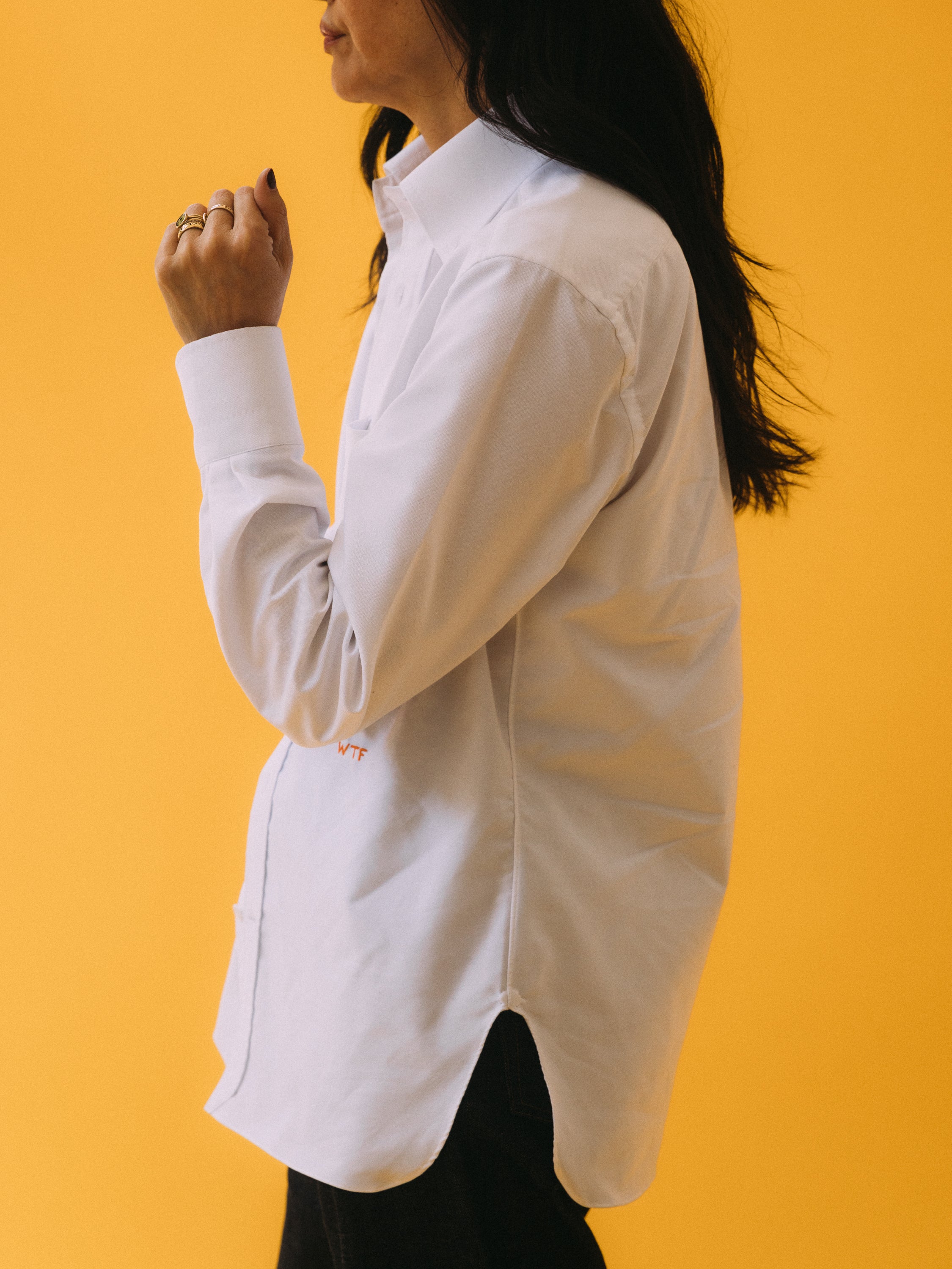 "The Meredith" Oversized White Oxford Button Down Shirt
