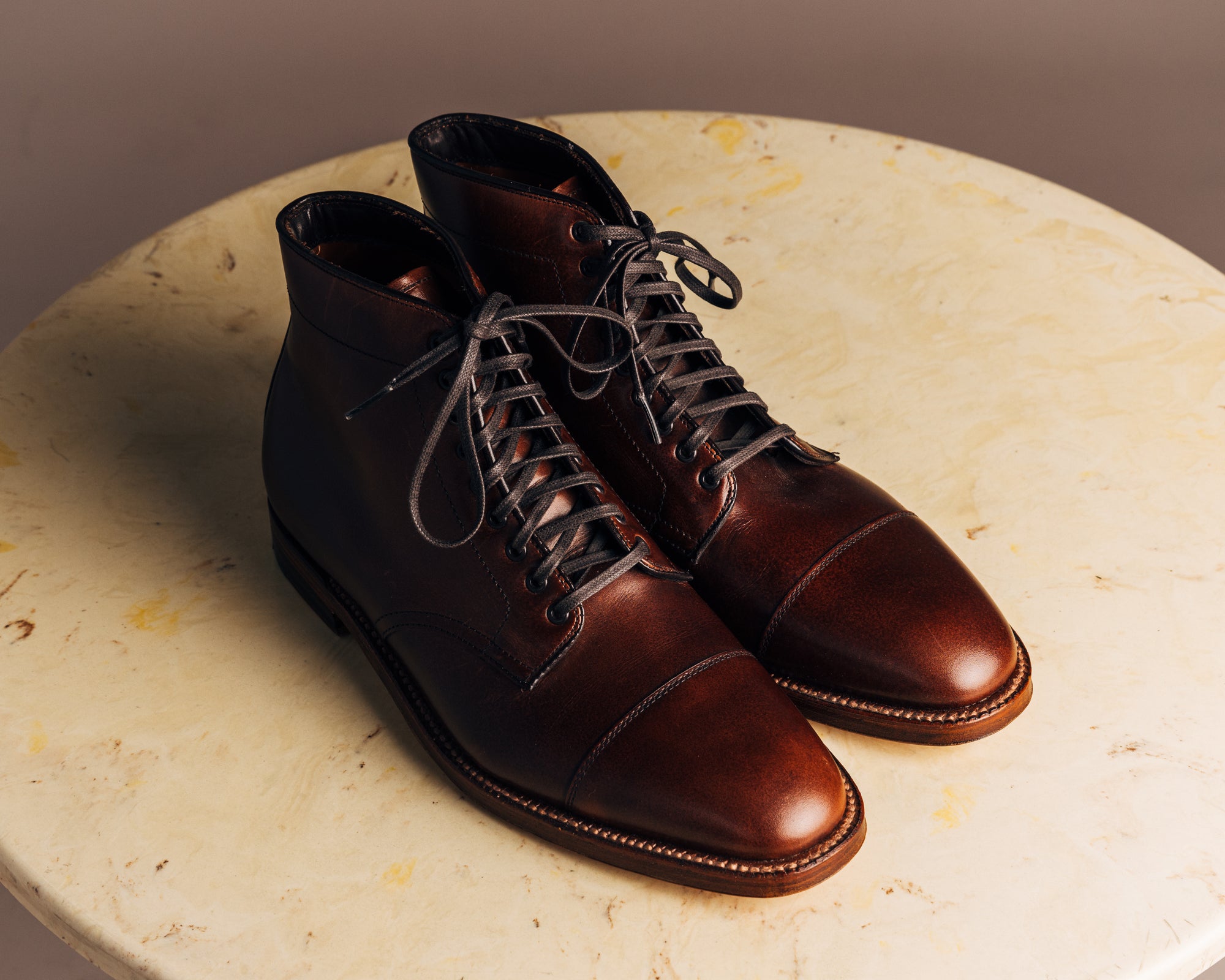 Alden - Dark Brown Straight Tip Boot