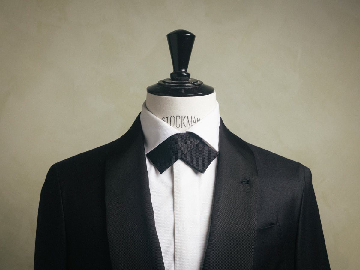 Continental - Black Silk Satin Bow Tie