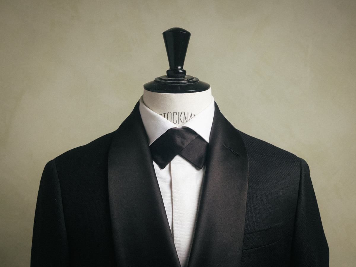 Continental - Black Silk Satin Bow Tie