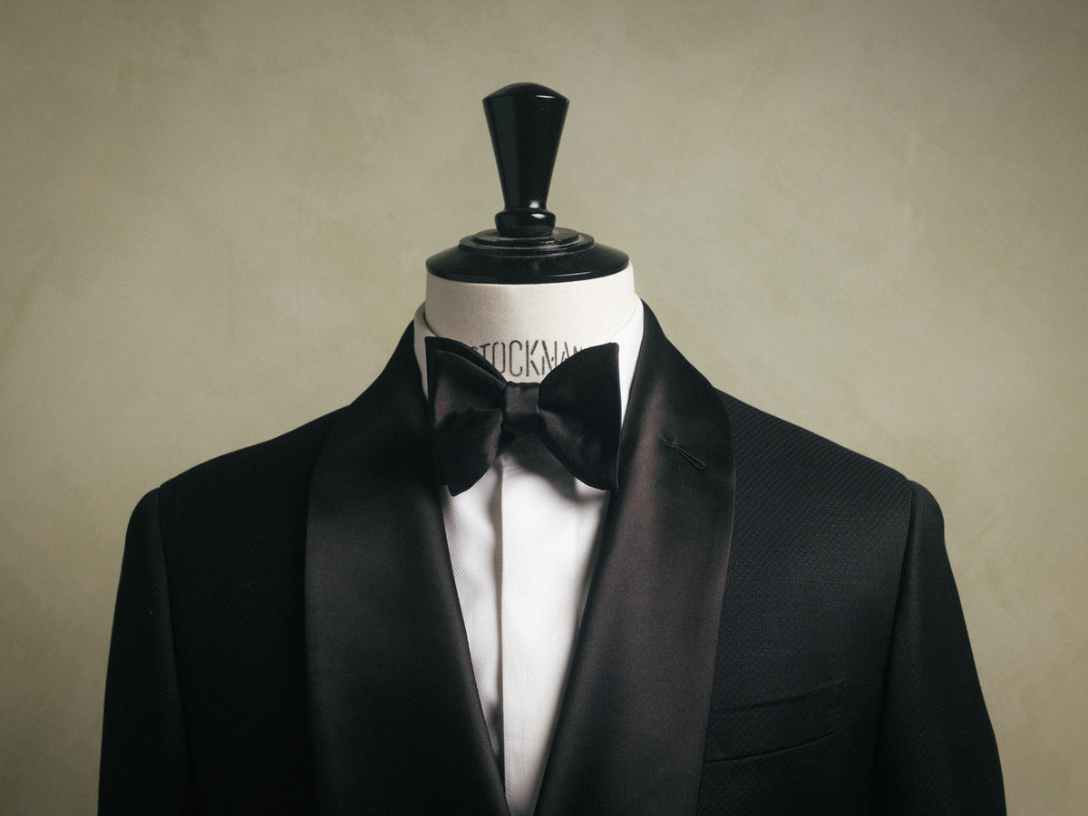 Large Classic - Black Silk Bow Tie