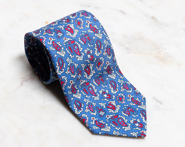 Light Blue Paisley Tie